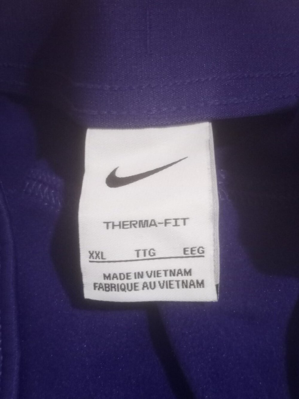 Nike LSU Tigers Pants Mens 2XL Purple Therma-Fit Sweatpants Training NCAA - Picture 7 of 14